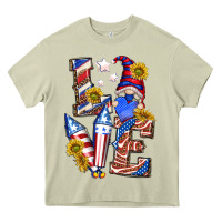 Mossy love 4th of july with gnome Heavy Core Tee - texasbilliewilder