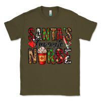 Army Green santa's favorite nurse Classic Tee - Jasminsmagicworld
