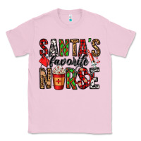 Bubblegum Pink santa's favorite nurse Classic Tee - Jasminsmagicworld