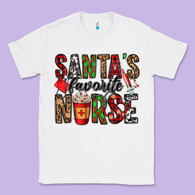 Santa's Favorite Nurse Classic Tee Designed By Jasminsmagicworld