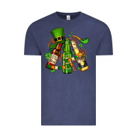Vintage Denim st patrick's beers flags and hat Vintage Tee - AdoDesignShop