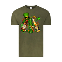 Vintage Olive st patrick's beers flags and hat Vintage Tee - AdoDesignShop