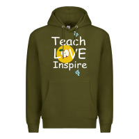 Army Green teach love inspire Premium Hoodie - Bettercallsaul