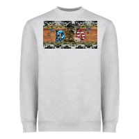 Heather Grey soldier dad license  plate Heavyweight Sweatshirt - Artiststas