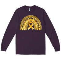 Plum Childhood cancer awareness rainbow Long Sleeve Tee - Jasminsmagicworld