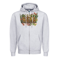 Heather Grey i got it from my mama Zipper Hoodie - NancyCooperArtShop
