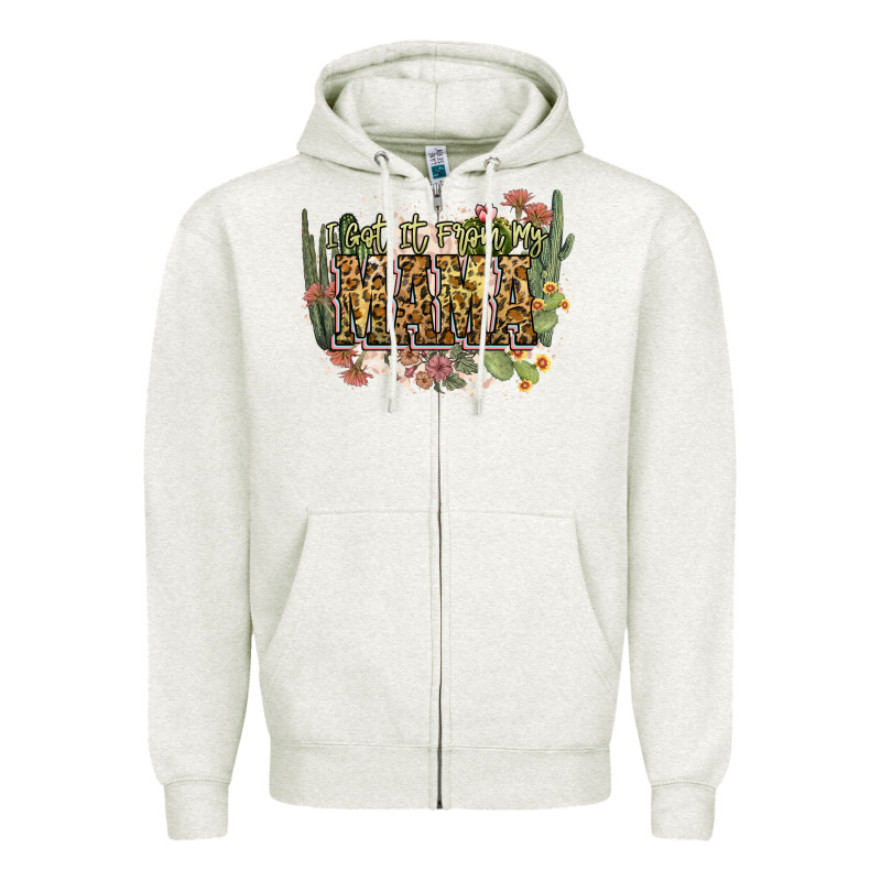 I Got It From My Mama Zipper Hoodie by NancyCooperArtShop | Teevron