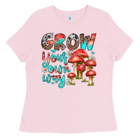 Bubblegum Pink grow your own way Ladies Tee - texasbilliewilder