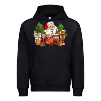 Black christmas santa coffee cups Urban Hoodie - CowGirlArtShop