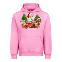 Fuchsia Pink christmas santa coffee cups Urban Hoodie - CowGirlArtShop