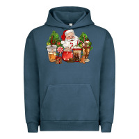 Pigment Midnight Navy christmas santa coffee cups Urban Hoodie - CowGirlArtShop