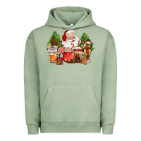 Pigment Oil Green christmas santa coffee cups Urban Hoodie - CowGirlArtShop