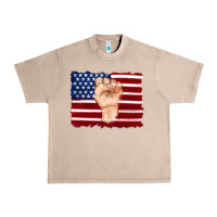 French Oak american flag with hand Urban Heavy Tee - Artiststas