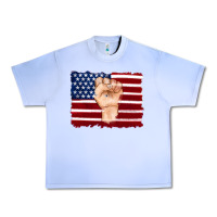Grape Ice american flag with hand Urban Heavy Tee - Artiststas