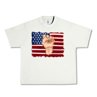 Pistachio american flag with hand Urban Heavy Tee - Artiststas