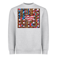 Heather Grey western usa flag heart and stars tumbler Heavyweight Sweatshirt - Artiststas