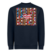Navy western usa flag heart and stars tumbler Heavyweight Sweatshirt - Artiststas