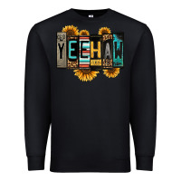 Black yeehaw license plate letters Premium Sweatshirt - Jasminsmagicworld