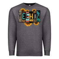 Charcoal Heather yeehaw license plate letters Premium Sweatshirt - Jasminsmagicworld
