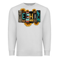 Dove Grey yeehaw license plate letters Premium Sweatshirt - Jasminsmagicworld