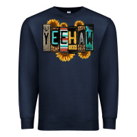 Navy yeehaw license plate letters Premium Sweatshirt - Jasminsmagicworld