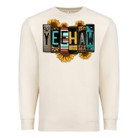 Sandshell yeehaw license plate letters Premium Sweatshirt - Jasminsmagicworld