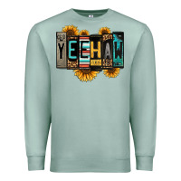 Seafoam yeehaw license plate letters Premium Sweatshirt - Jasminsmagicworld