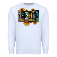 White yeehaw license plate letters Premium Sweatshirt - Jasminsmagicworld