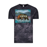 Cloud Black papa bear tumbler Vintage Tee - Artiststas