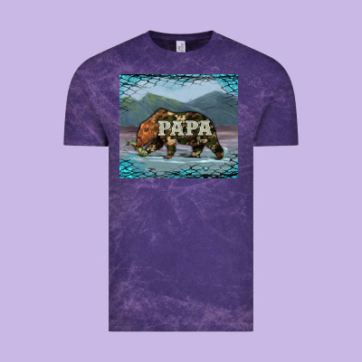Papa Bear Tumbler Vintage Tee Designed By Artiststas