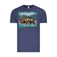 Vintage Denim papa bear tumbler Vintage Tee - Artiststas