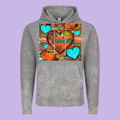 Teacher Hearts Vintage Hoodie Designed By Jahusdesignshop