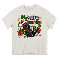 Cream meowy christmas Heavy Core Tee - Zillion Design Studio