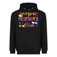 Black everyone deserves love Heavyweight Hoodie - Artiststas