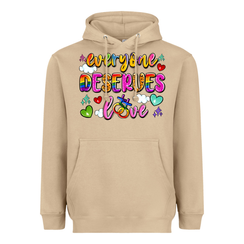 Everyone Deserves Love Heavyweight Hoodie by Artiststas | Teevron