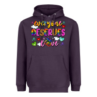 Plum everyone deserves love Heavyweight Hoodie - Artiststas