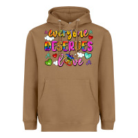 Toasted Coconut everyone deserves love Heavyweight Hoodie - Artiststas