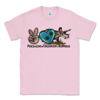 Bubblegum Pink peace love triceratops horridus Classic Tee - LillyAllenDesigns