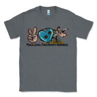 Charcoal Heather peace love triceratops horridus Classic Tee - LillyAllenDesigns