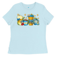 Baby Blue hanukkah coffee cups Ladies Tee - texasbilliewilder