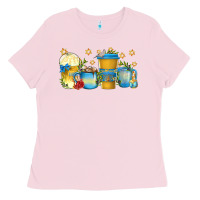 Bubblegum Pink hanukkah coffee cups Ladies Tee - texasbilliewilder