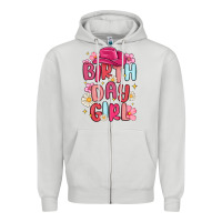 Dove Grey birthday girl Zipper Hoodie - MaliasSmallBusiness