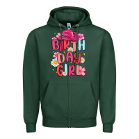 Sports Green birthday girl Zipper Hoodie - MaliasSmallBusiness