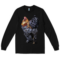 Black Brahma Rooster Long Sleeve Tee - LillyAllenDesigns