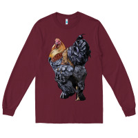 Burgundy Brahma Rooster Long Sleeve Tee - LillyAllenDesigns