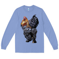 Colony Blue Brahma Rooster Long Sleeve Tee - LillyAllenDesigns