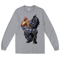 Heather Grey Brahma Rooster Long Sleeve Tee - LillyAllenDesigns