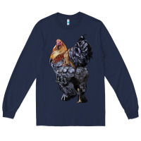 Navy Brahma Rooster Long Sleeve Tee - LillyAllenDesigns