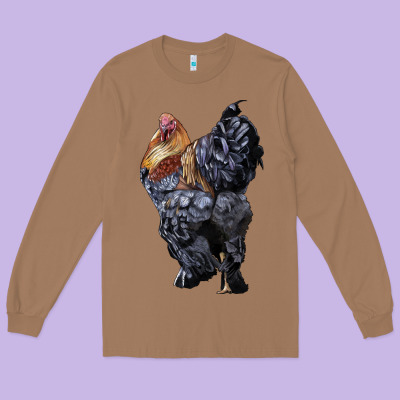 Brahma Rooster Long Sleeve Tee Designed By Lillyallendesigns