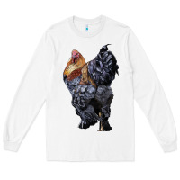 White Brahma Rooster Long Sleeve Tee - LillyAllenDesigns